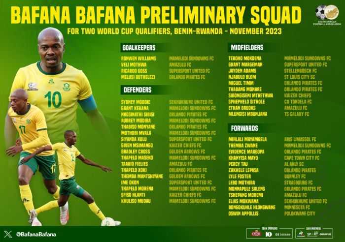 Tickets on sale for S/Africa vs Benin W/Cup qualifier